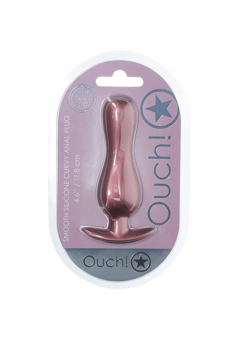Ouch! - Curvy Anal Plug - Silicone - Rose Gold