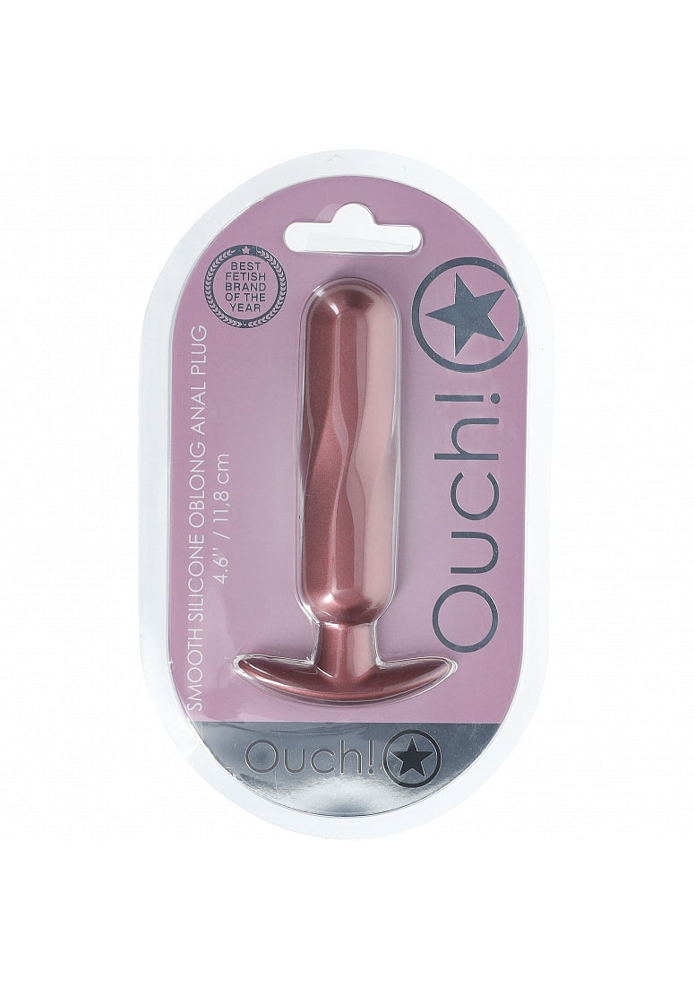 Ouch! - Oblong Anal Plug - Silicone - Rose Gold