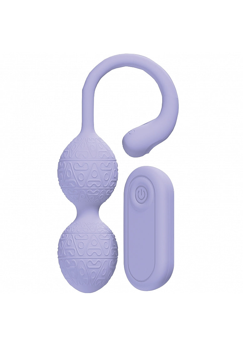 Loveline - PelviFit? Beads Kegel Vibe - 10 Function - Vibrating - Waterproof - Remote - Lavende