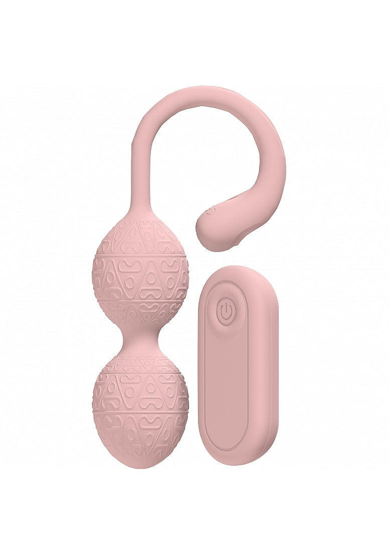 Loveline - PelviFit? Beads Kegel Vibe - 10 Function - Vibrating - Waterproof - Remote - Pink