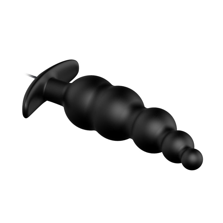 Vibrating Ribbed Anal Butt Butt Plug 4.7" x 1.2" Black