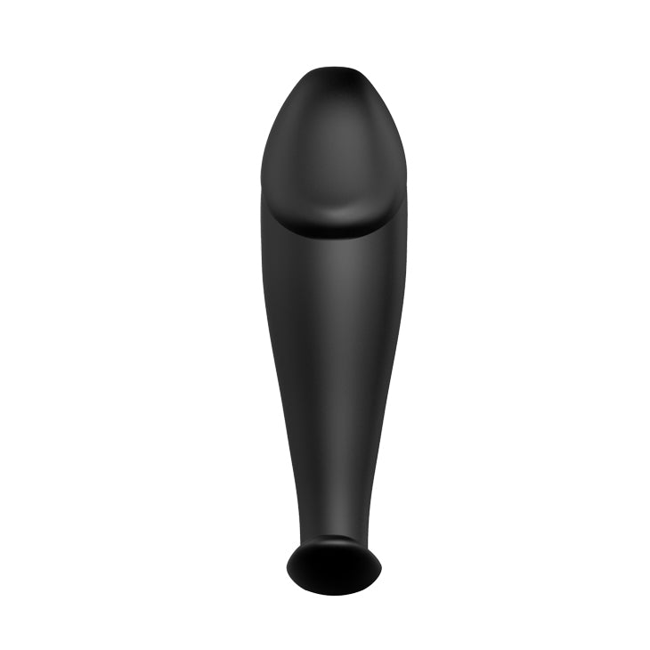 Vibrating Curved Anal Butt 4" x 1.2" Black