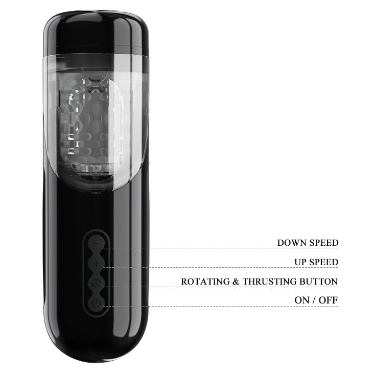 Thrusting & Rotating Masturbator 297mm x 90mm "Lorelei"