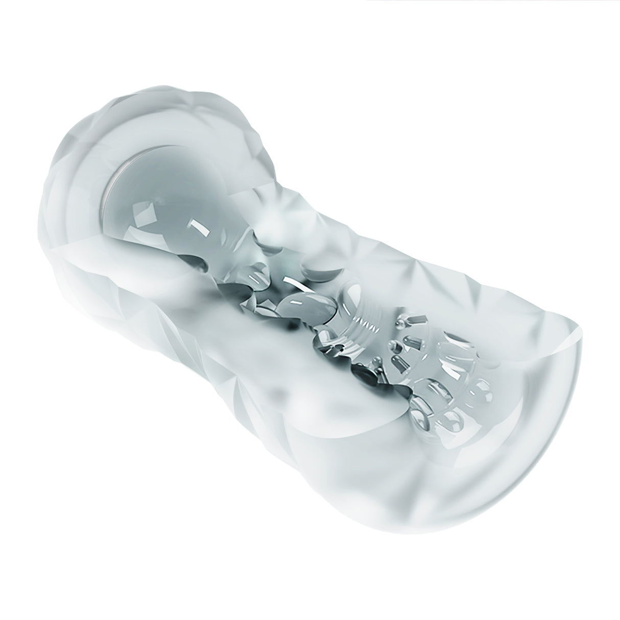 Coil & Ball Masturbator Crystal -Integrated binding line and intension ball inside