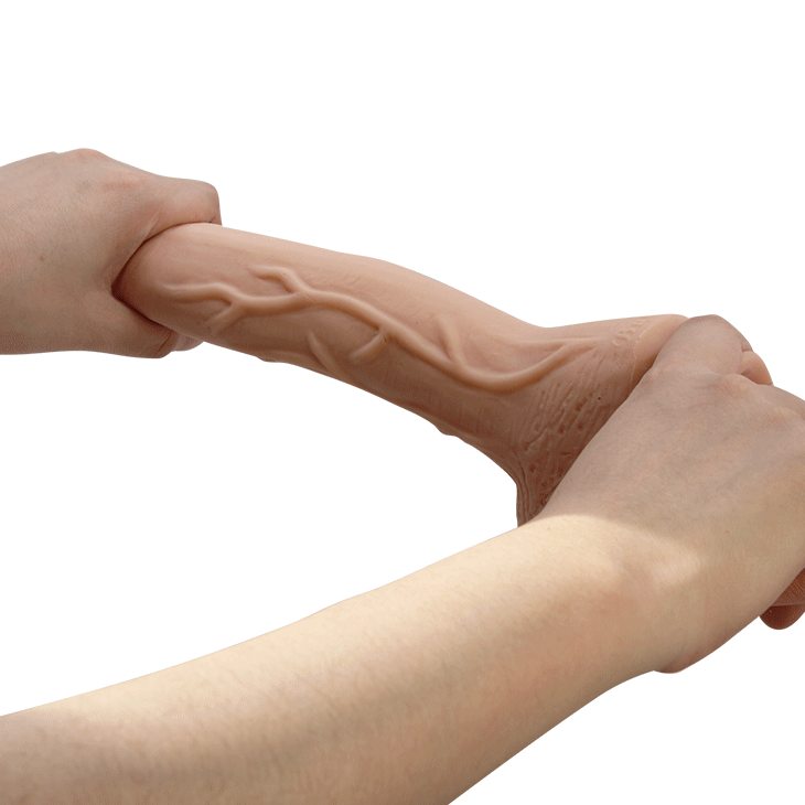 G Spot Curved Dildo w/Suction Base Flesh