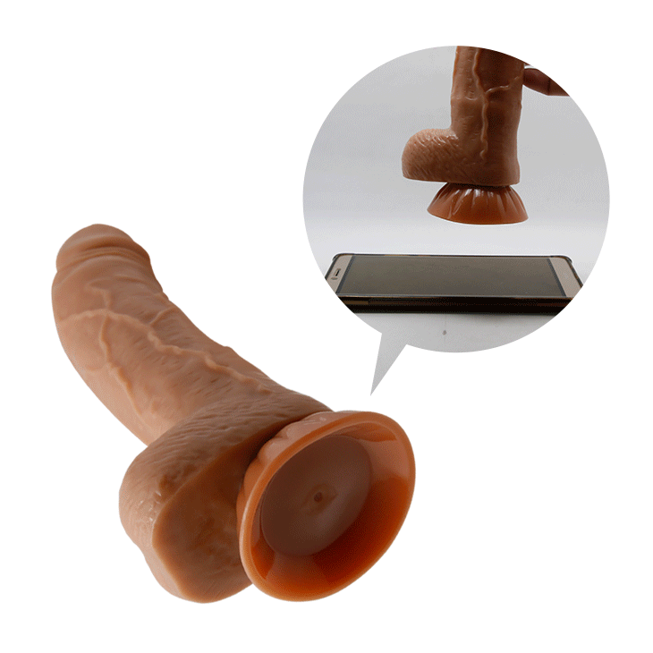G Spot Dildo w/Suction Base Light Brown