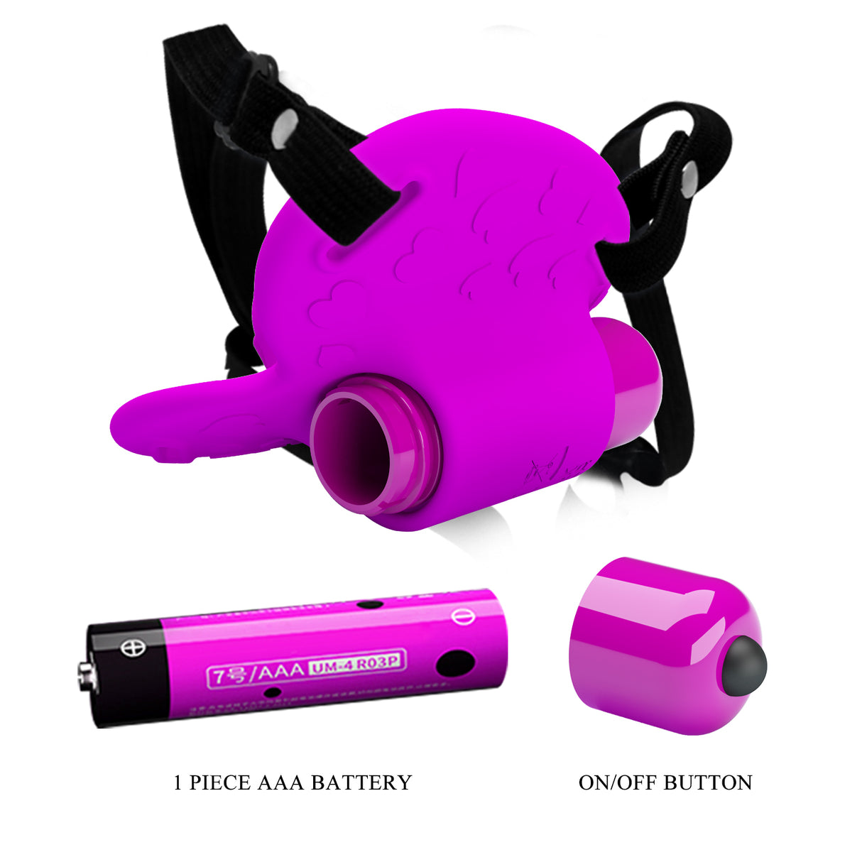 Strap On Clitoral Massager Purple