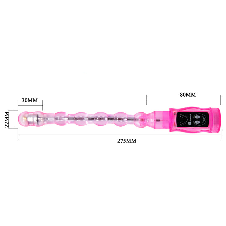 Vibrating Anal Beads Flexible Purple