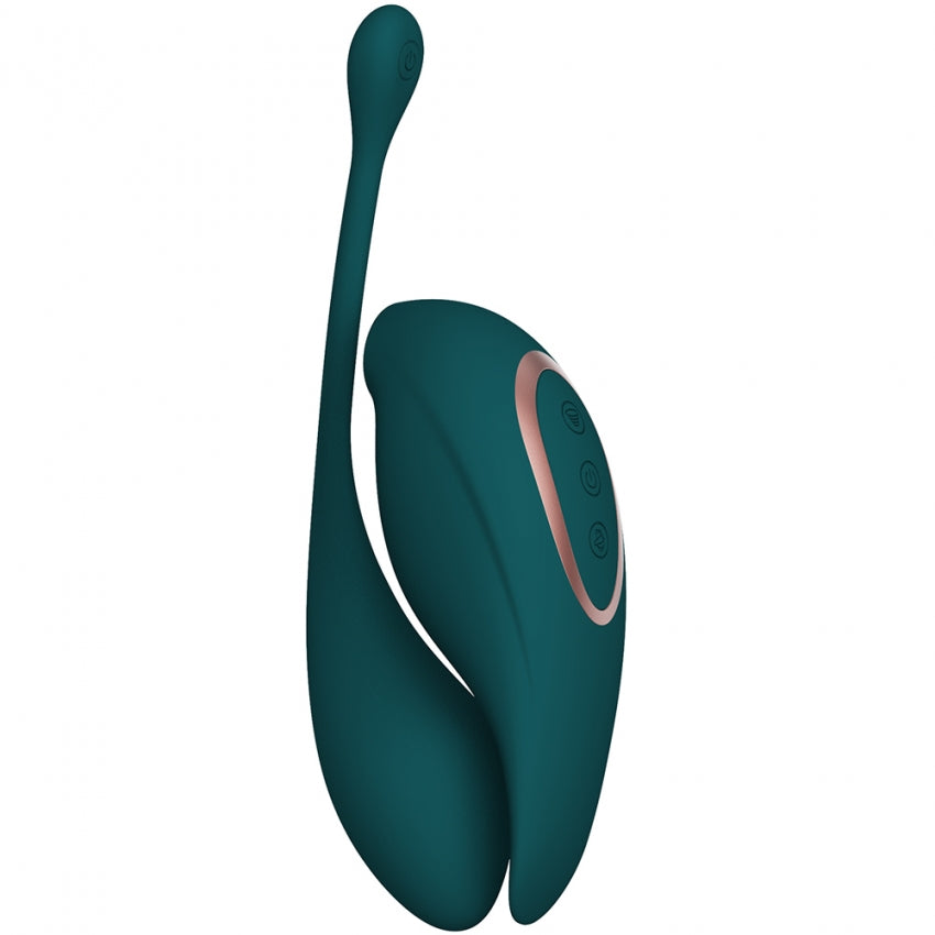Twitch 2 - Rechargeable Suction & Flapping Vibrator with Remote Control Vibrating Egg - Forest Green
