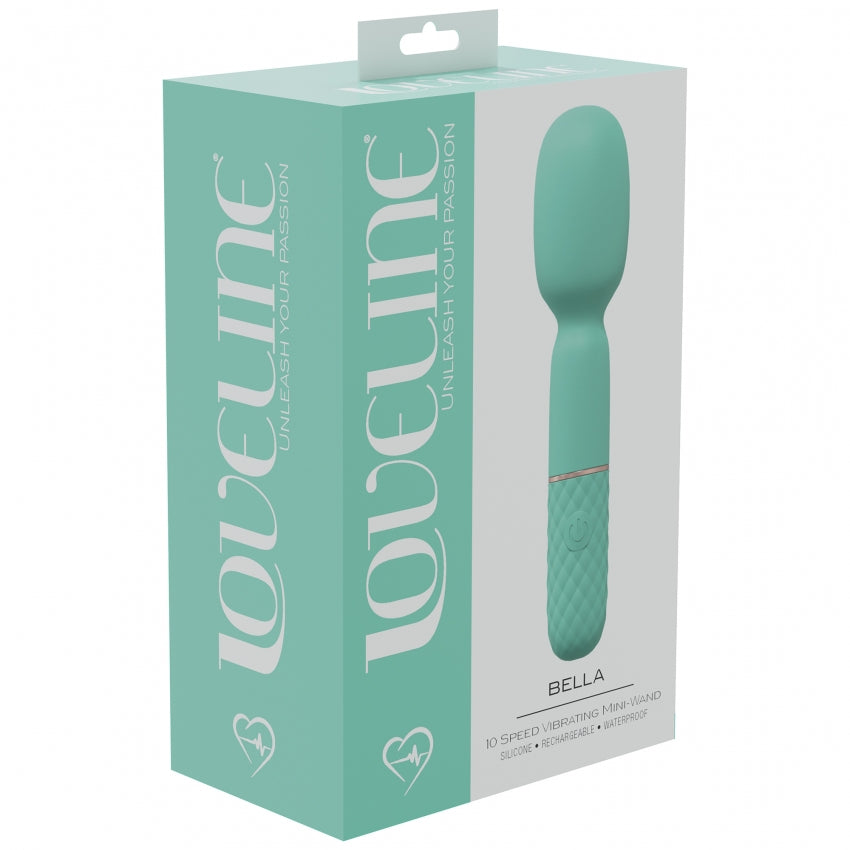 LoveLine - Bella - 10 Speed Vibrating Mini-Wand - Silicone - Rechargeable - Waterproof - Green