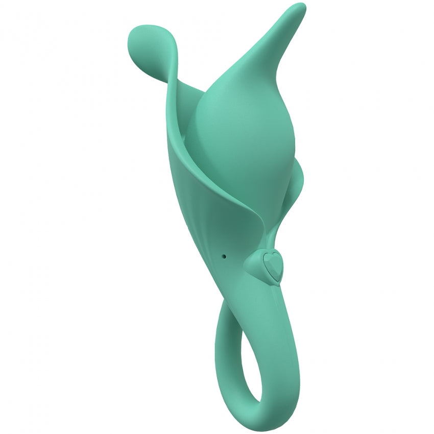 LoveLine - Lily - 10 Speed Clitoral Vibe - Sealed Silicone - Rechargeable - Submersible - Green