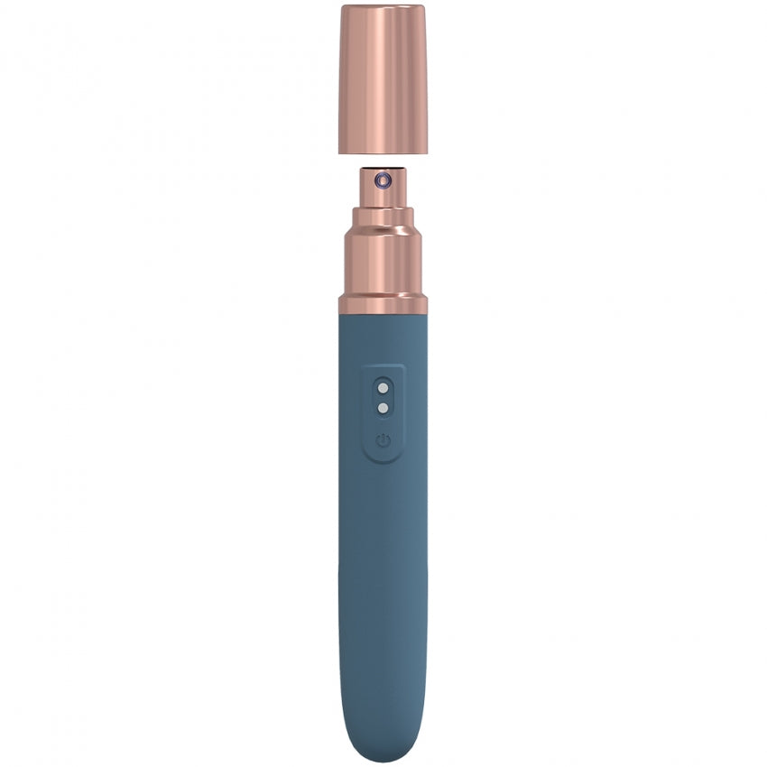 LoveLine - The Traveler - 10 Speed Travel Vibe - Silicone - Rechargeable - Waterproof - Blue/Grey