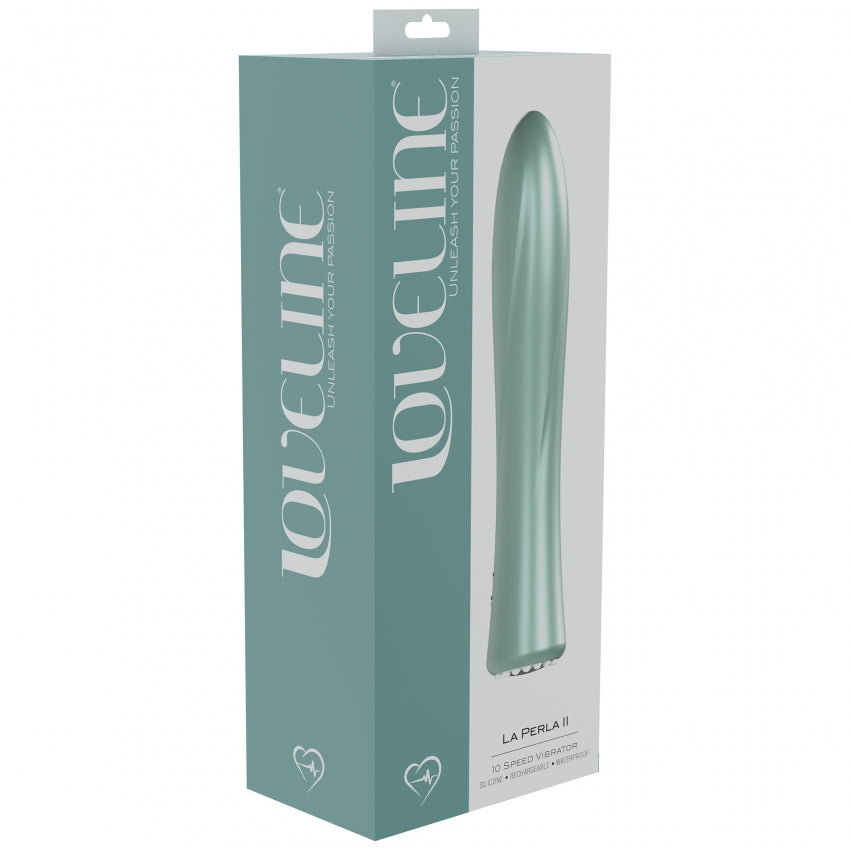 LoveLine - La Perla II - 10 Speed Vibrator - Silicone - Rechargeable - Waterproof - Green