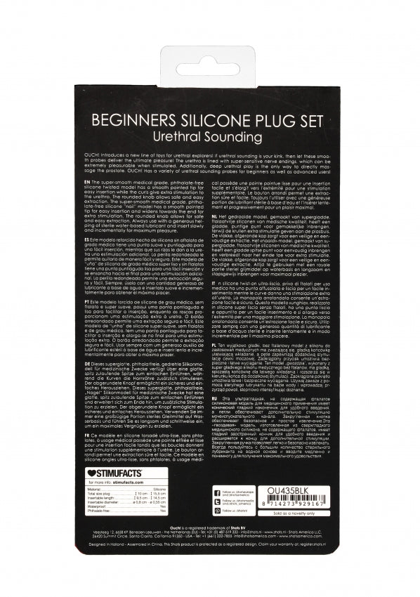 Silicone Beginners Plug Set Black 34 g