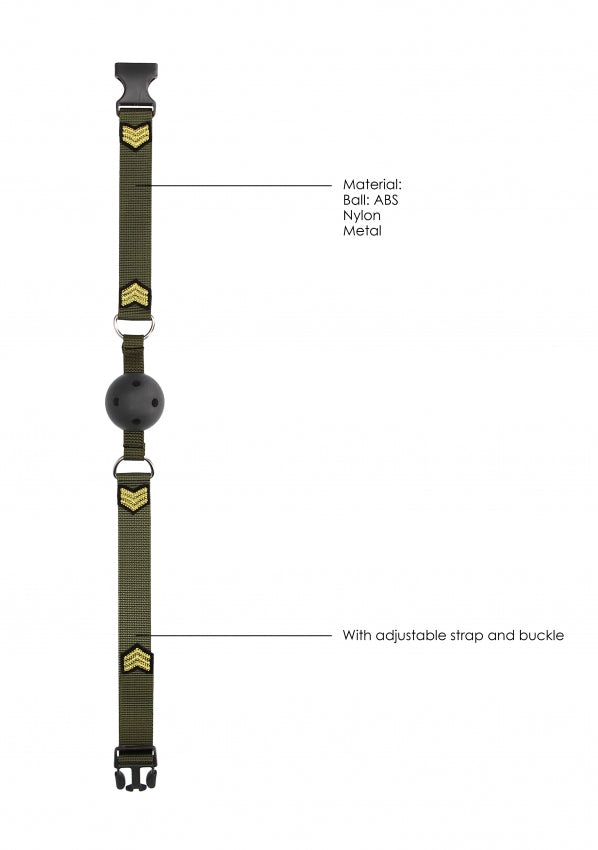 Breathable Ball Gag - Army Theme - Green (NLA)