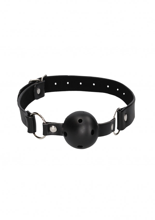 Breathable Ball Gag - With Bonded Leather Straps