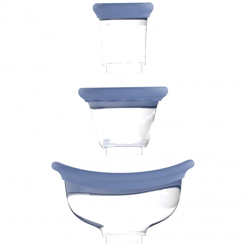 Pumped - Delightful - Automatic - Silicone - Rechargeable Vulva, Clitoral, Nipple & Breast - Blue/Grey