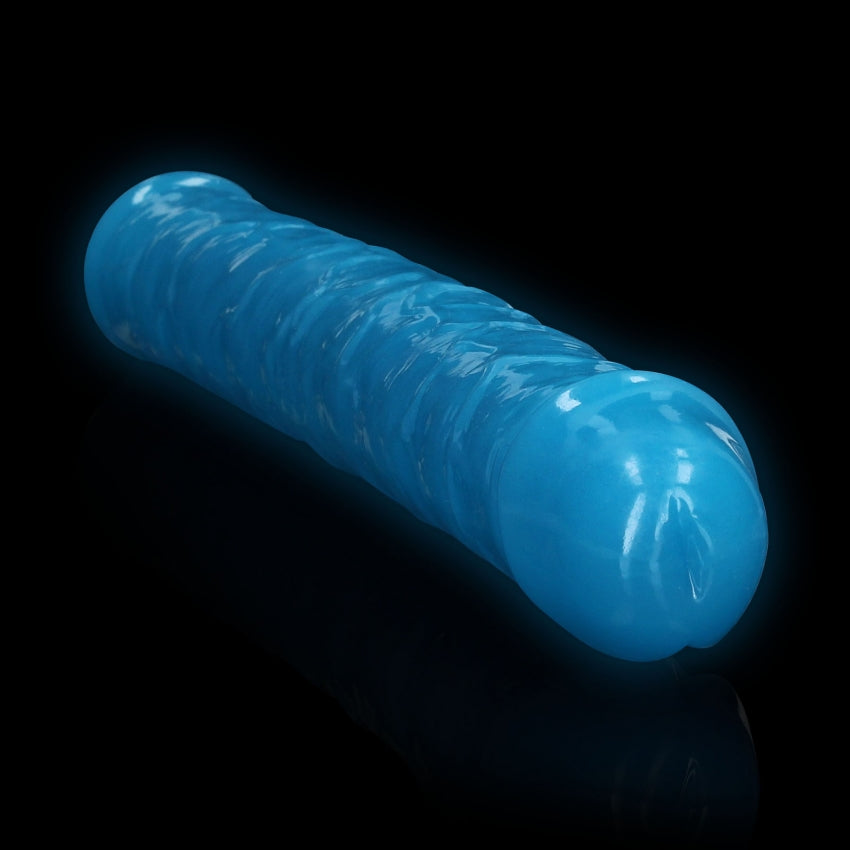 15" Inch Double Dong Glow in the Dark Neon - Blue