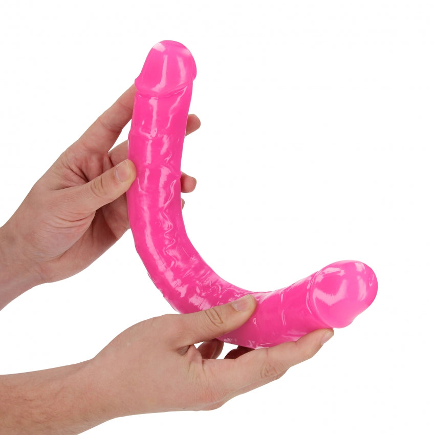15" Inch Double Dong Glow in the Dark Neon - Pink