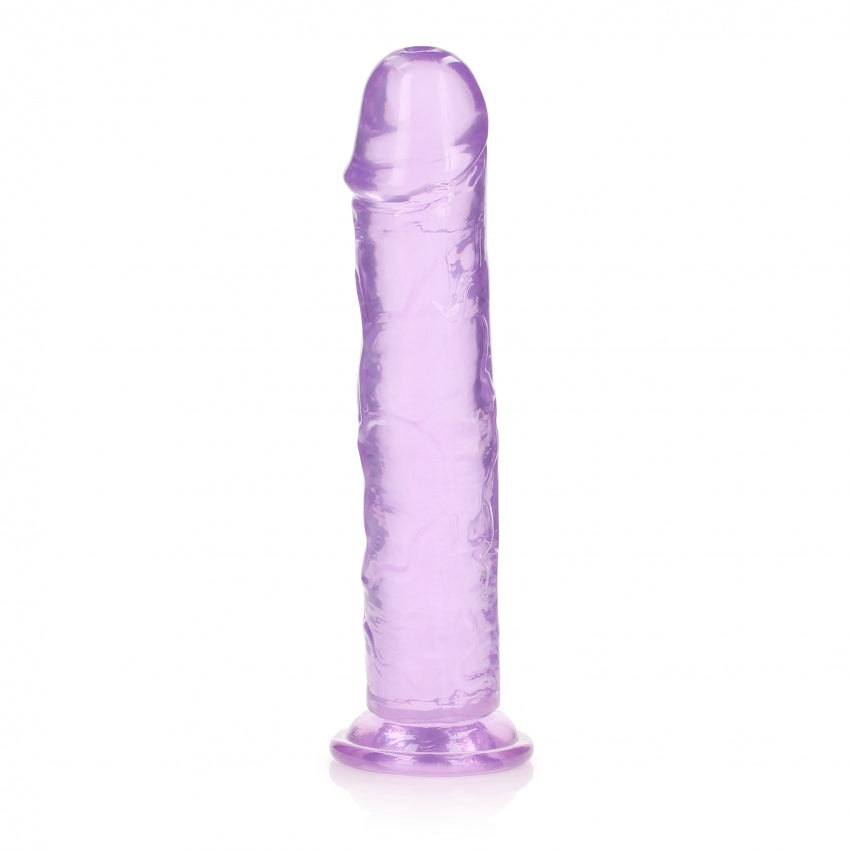 Crystal Clear Dildo 11" Inch Straight No Balls - Purple