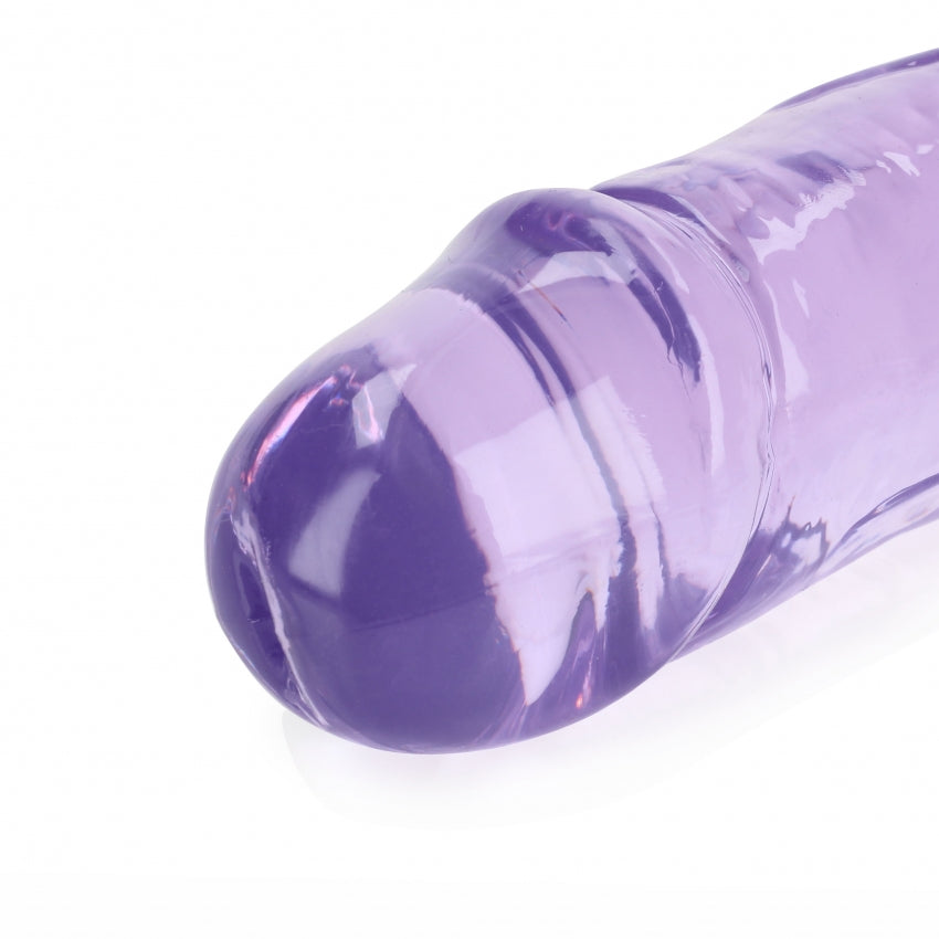 Crystal Clear 18" Double Dong - Purple