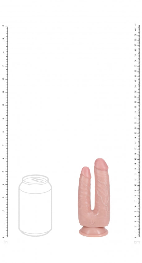 RealRock Ultra Realistic Skin - Double Trouble Dildo 5"/6" - 12,7/15,2 cm - Flesh