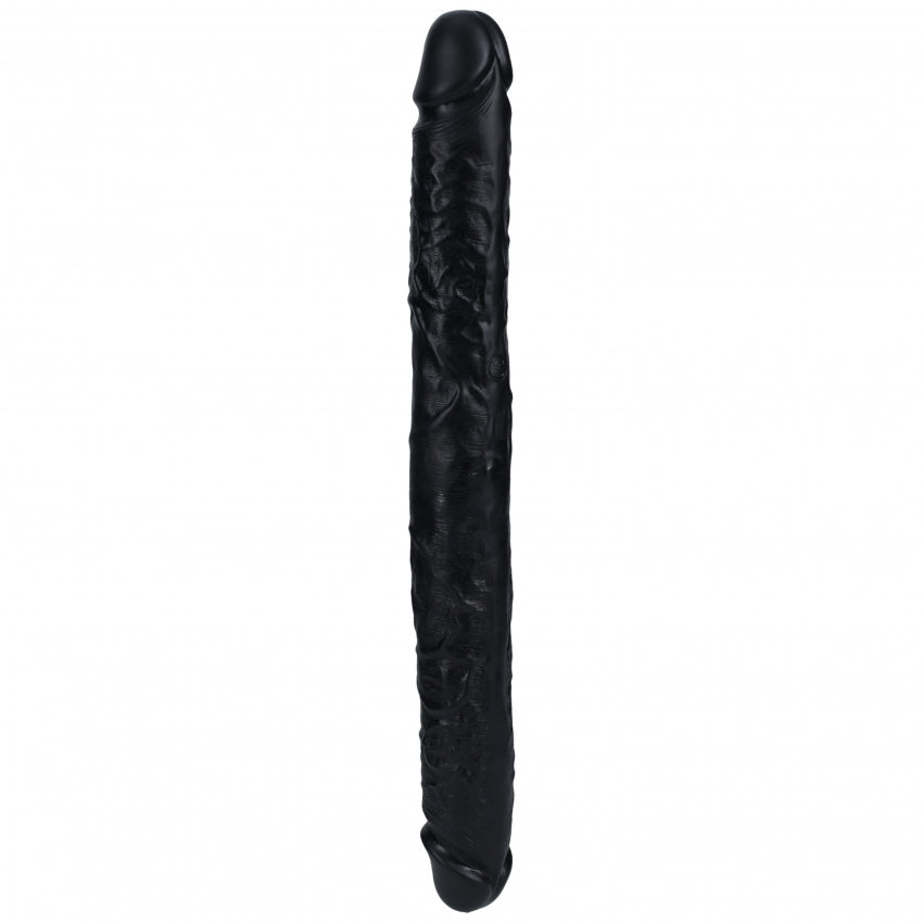 RealRock Ultra Realistic Skin - Thick Double Ended Dong 16" / 40,6 cm - Black