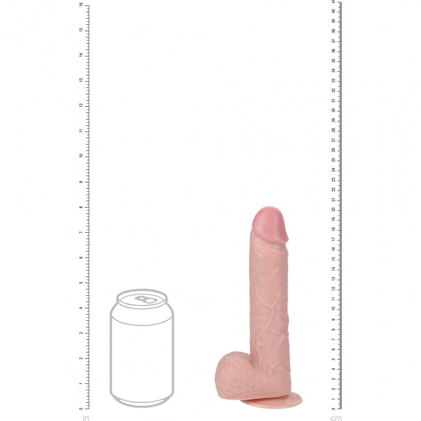 RealRock Ultra Realistic Skin - Vibrating & Rotating Rechargeable - Regular Straight with Balls 8" / 20,3 cm - Flesh
