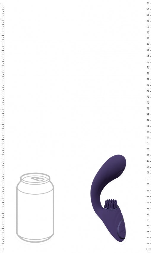 VIVE - Gen - Rechargeable Triple Motor - G-Spot Vibrator with Pulse Wave and Vibrating Bristles - Purple