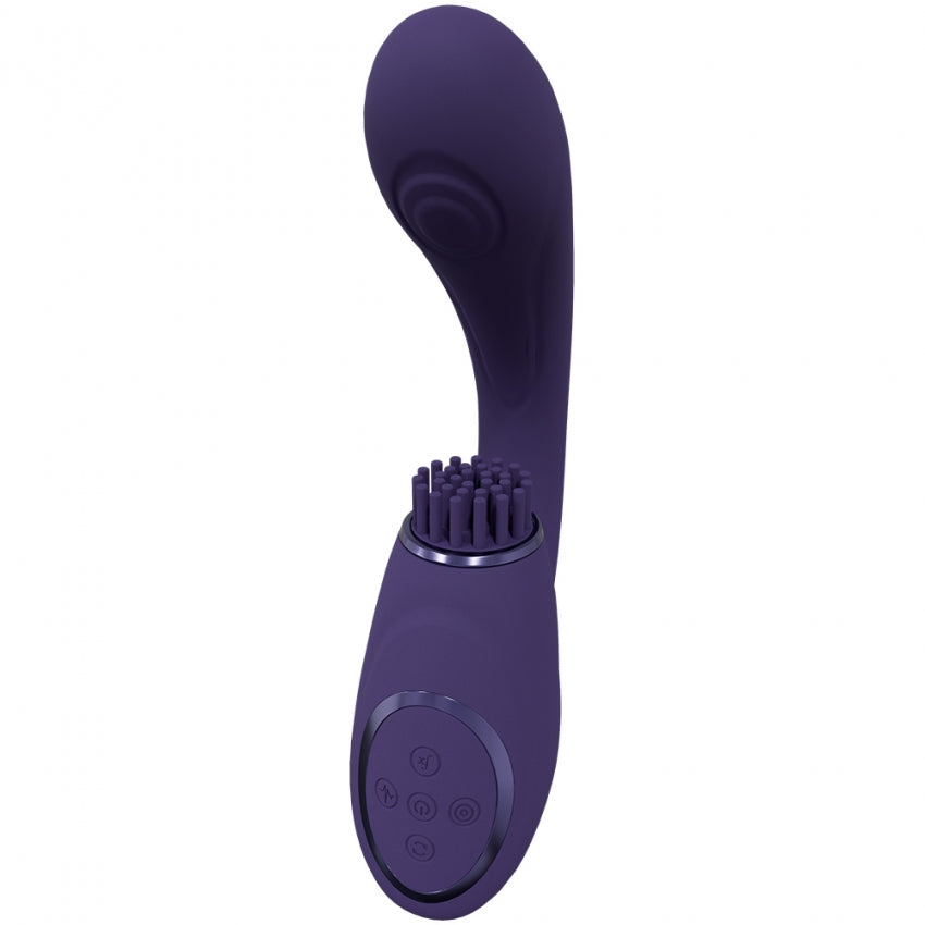 VIVE - Gen - Rechargeable Triple Motor - G-Spot Vibrator with Pulse Wave and Vibrating Bristles - Purple