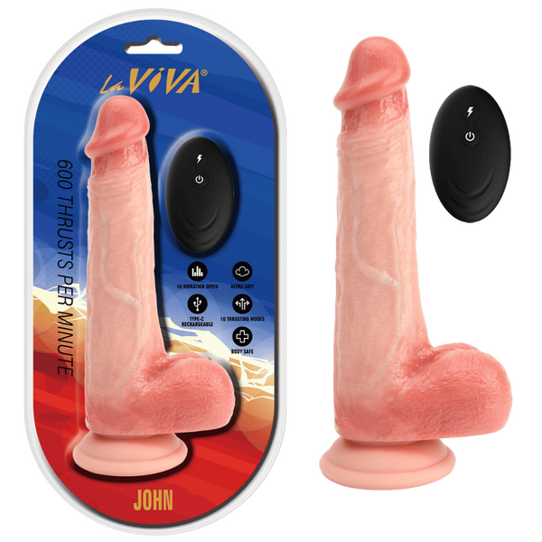 LaViva - Remote Rechargeable John (Flesh)
Insert length:145mm Width: 40mm
