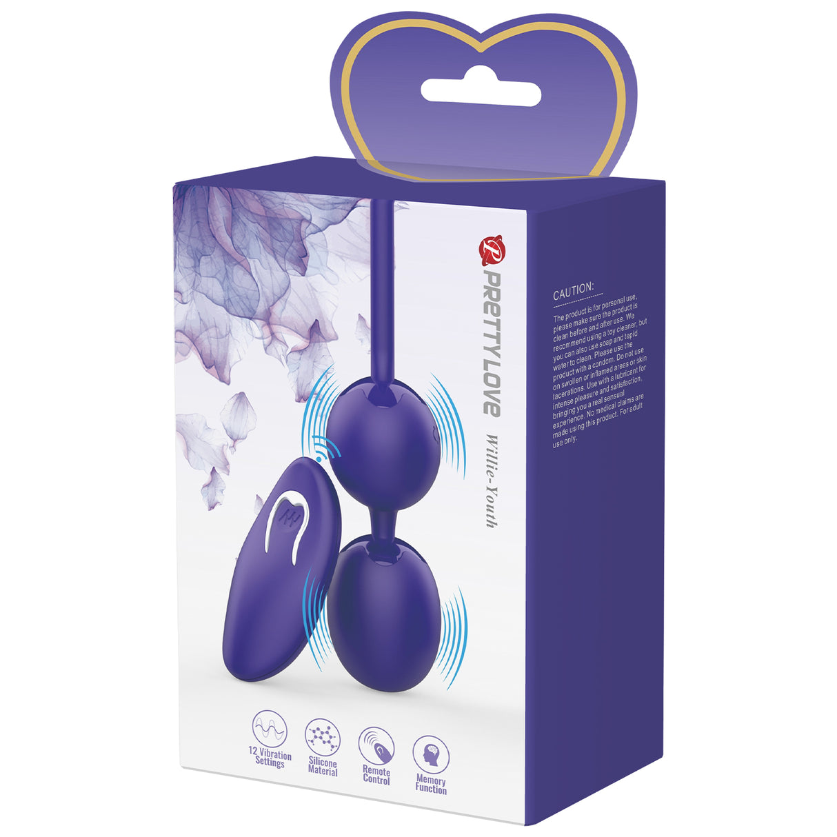 "Willie" Remote control, rechargeable kegel ball,