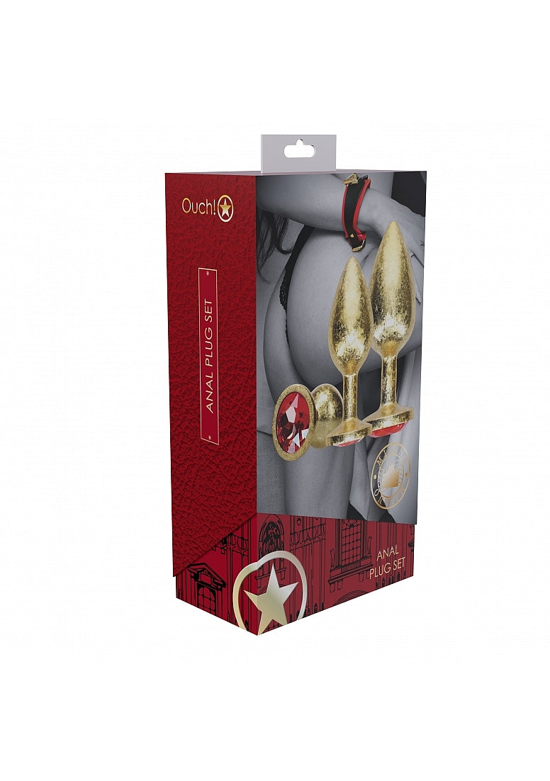 Ouch! Milan Collection - Metal Anal Plug Set - Gold