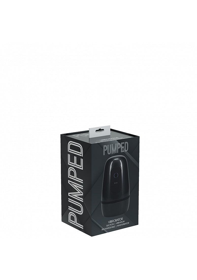 PUMPED - Vibrobator - Masturbator - Negative Pressure Suction - 9 Function - Vibration - Gun Metal