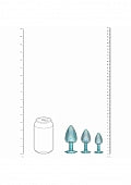 Ouch! Paris Collection - Metal Anal Plug Set - Blue