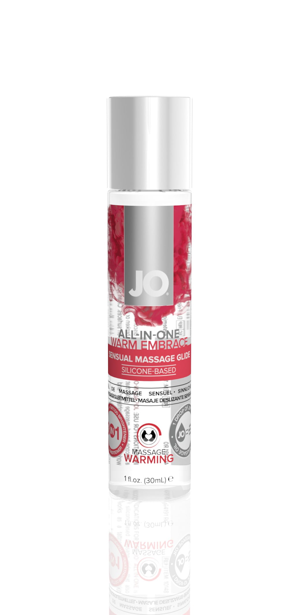 JO Massage Glide 1 Oz / 30 ml Warming (T)