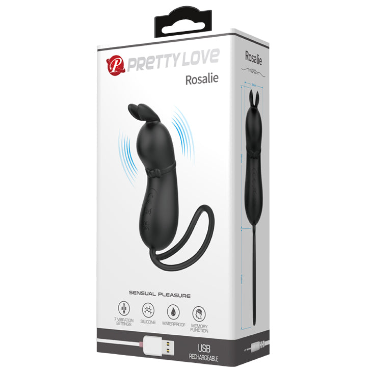 Mini Rabitt Bullet Vibrator "Rosalie" Black