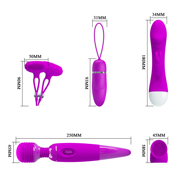 Purple Desire Collection - 5 Toys & Attachments