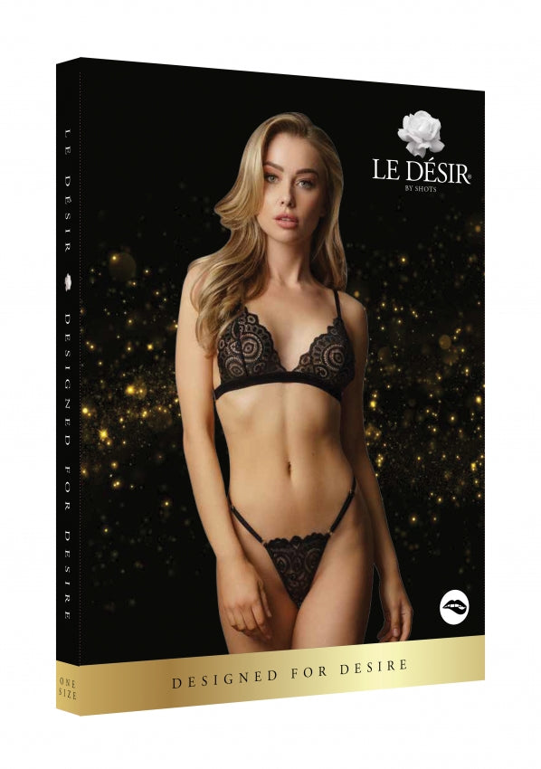 Magic Lace Velvet Lingerie Set OS - Black