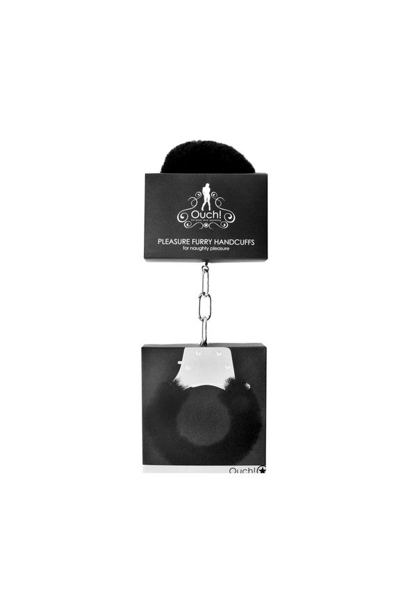 Pleasure Handcuffs Furry - Black