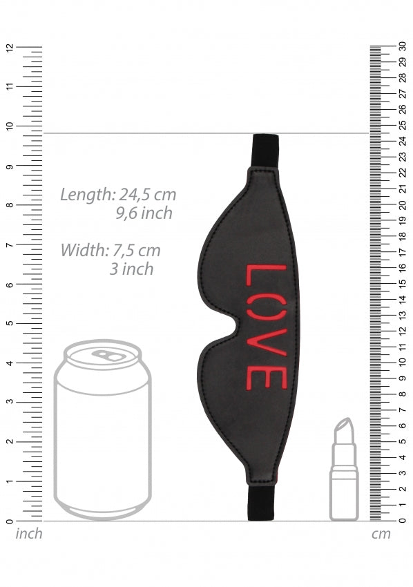 Ouch! Blindfold - LOVE - Black