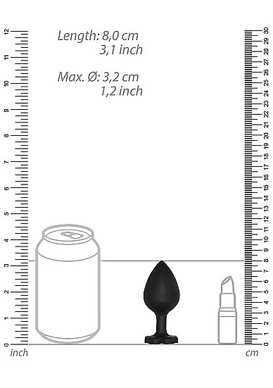 Large Lucky Diamond Butt Plug - Black