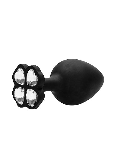 Large Lucky Diamond Butt Plug - Black