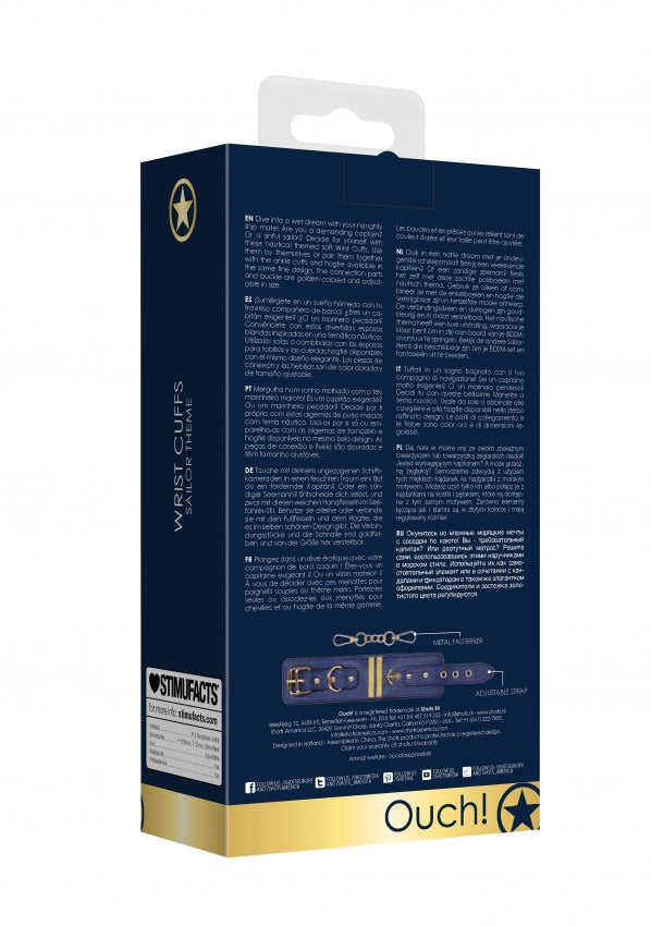 Wrist Cuffs - Sailor Theme - Blue