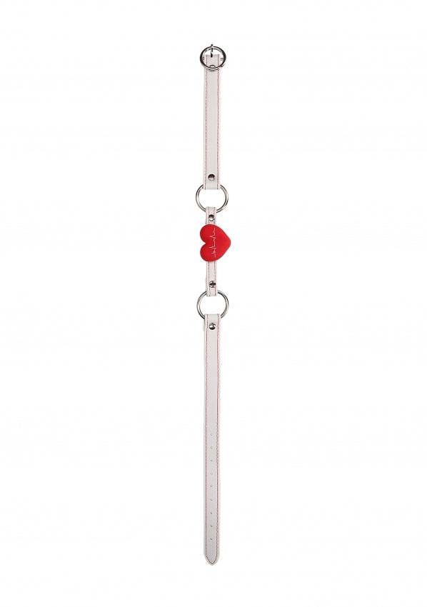 Silicone Heart Gag - Nurse Theme - White