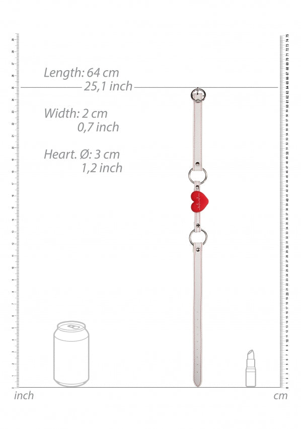 Silicone Heart Gag - Nurse Theme - White