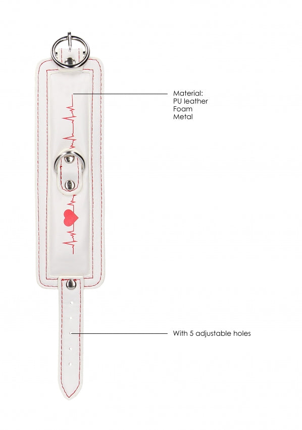 Ankle Cuffs - Nurse Theme - White