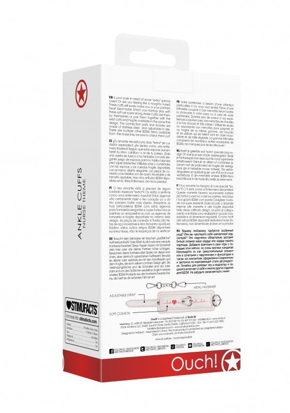 Ankle Cuffs - Nurse Theme - White