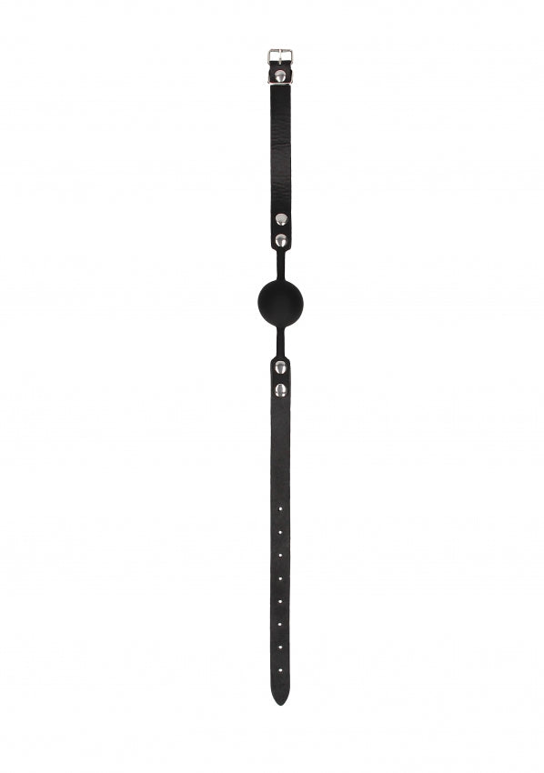 Silicone Ball Gag - with Adjustable Bonded Leather Straps