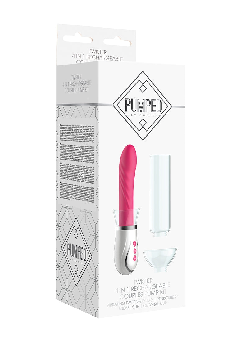 Twister - 4 in 1 Rechargeable Couples Pump Kit - Pink